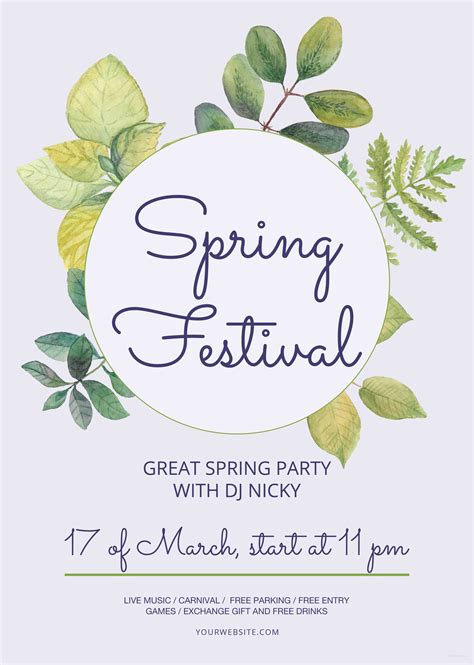 Spring Flyer Template Free