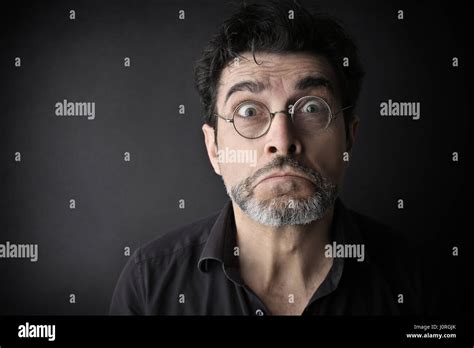 Man Looking Creepy Stock Photo Alamy