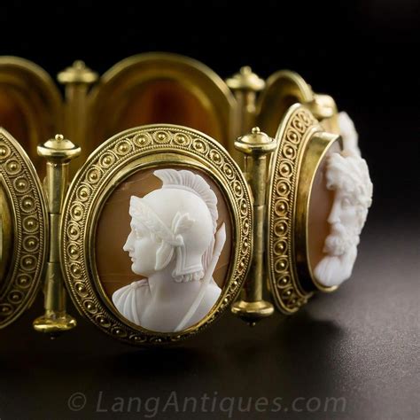 Antique Italian 7 Cameo Mythological Bracelet Cameo Jewelry Jewelry