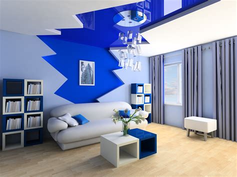 Wallpaper Id 102046 Blue Interior Interior Design 3d Design