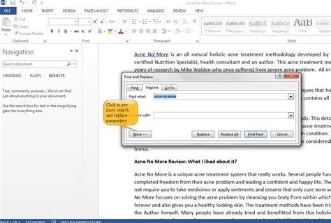Using Find And Replace Option In Word 2013 Tutorials Tree Learn