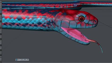 Animated 3d Model Blue Red Snake Preview Youtube