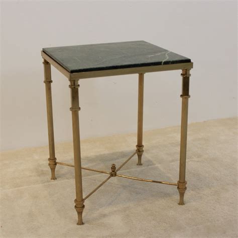 Luxurious French Marble And Brass Side Table 1960s 91173