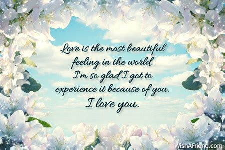 Love is the most beautiful feeling, Love Message For ...
