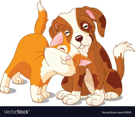 Download Cat and dog Royalty Free Vector Image - VectorStock