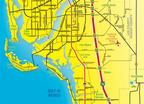 Map Of Florida Gulf Coast With Cities And Travel Information Map Of