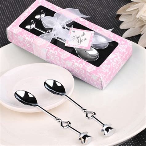 100setslot The Perfect Blend Coffee Spoon Set Love Heart Spoons Wedding Favor Guest T Free
