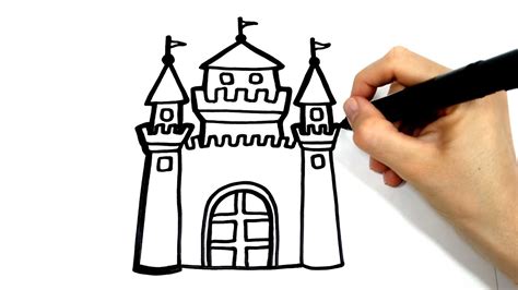 Como Dibujar Un Castillo Dibujos Fáciles Para Niños Youtube