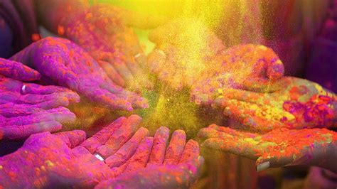 Hd Wallpaper Colorful People Hands Holi Festival India Powder