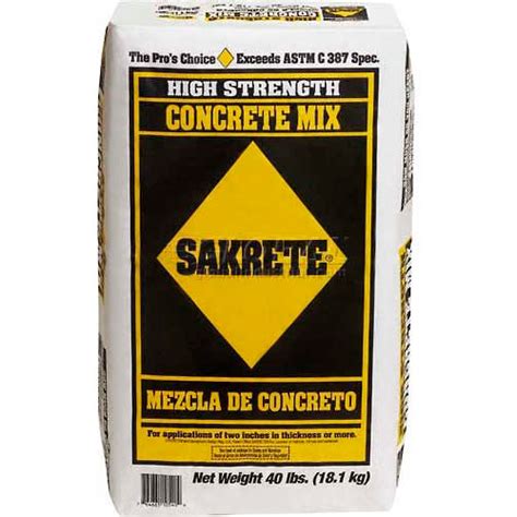 Sakrete High Strength Concrete Mix 60 Lb Bag 65200940 Pkg Qty 56