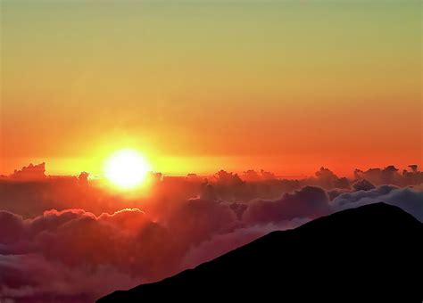 Sunrise At Haleakala From Beneath The Clouds Photograph By Deborah