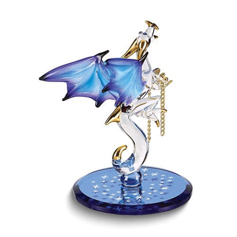 Dragon With Stars Swarovski Crystal Accented Glass Figurine Sparkle