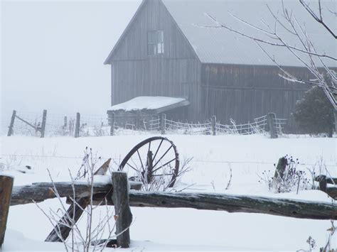 Snowy Morning On The Farm Rlandscapephotography
