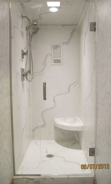 Marble Works Cultured Marble Shower Traditional Bathroom Other