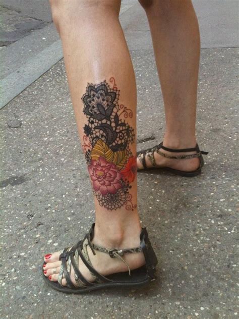 Top More Than 72 Flower Leg Tattoo Best Incdgdbentre