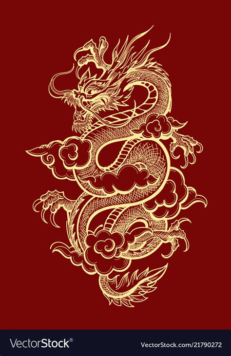 Traditional Chinese Dragon Royalty Free Vector Image