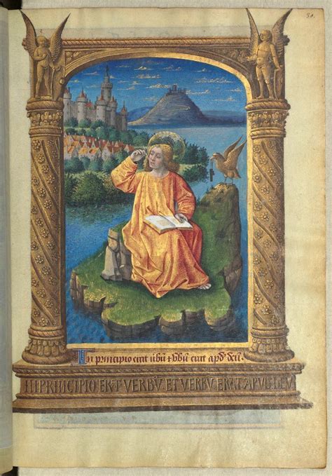 Heures De Louis De Laval Bnf Lat920 F30r Saint Jean à Patmos Free Stock Illustrations