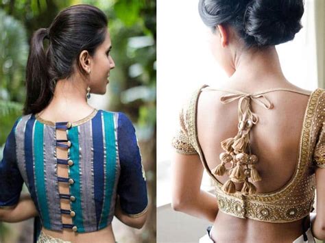 12 Different Types Of Blouse Back Neck Designs Which Every Women Should