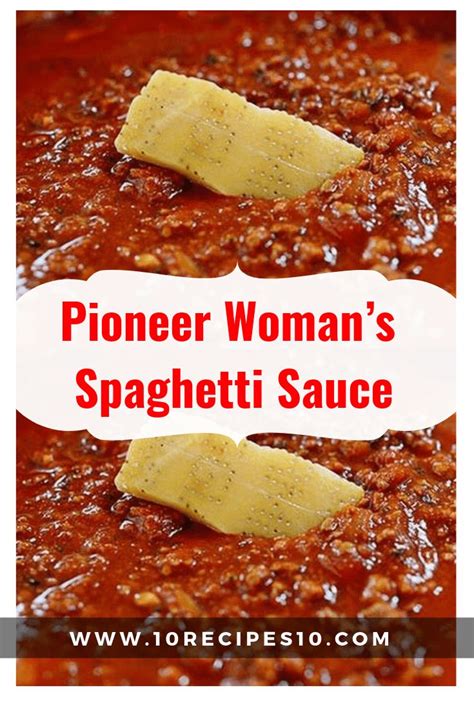 Pioneer Woman S Spaghetti Sauce 10recipes10 Best Spaghetti Sauce Homemade Spaghetti Sauce