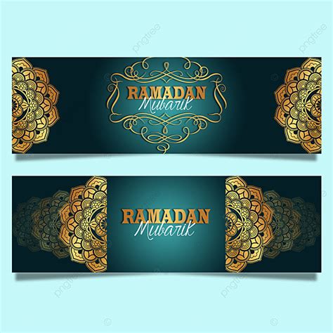 Gold Themed Ramadan Mubarik Banner Template Download On Pngtree