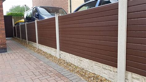Composite Fence Panels Plastic Fence Panels In Brown £150 For 20x