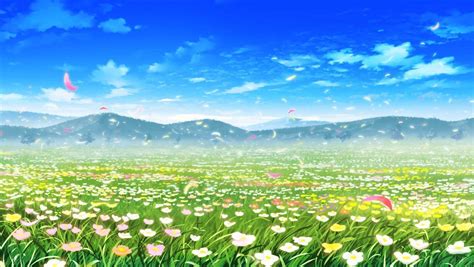 Anime Flower Field Wallpapers Top Free Anime Flower Field Backgrounds