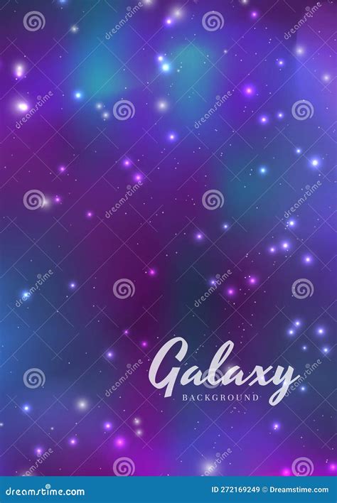 Starry Galaxy Background Poster Design Stock Vector Illustration Of