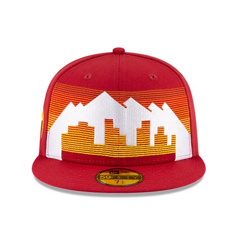 Oldschool fans like the old logo on mitchell & ness snapback or 9fifty caps from new era. Denver Nuggets NBA City Edition Red 59FIFTY Cap | New Era Cap