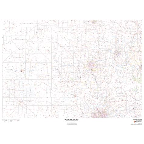 Oklahoma Zip Code Map By Map Sherpa The Map Shop