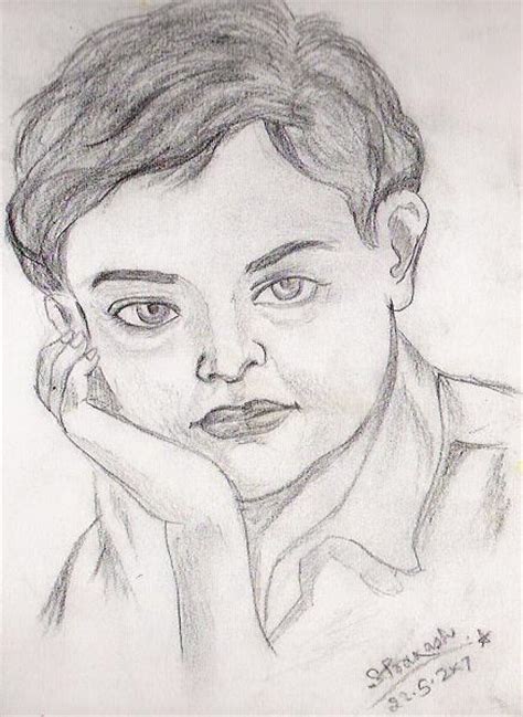Cute Baby Boy Drawing By Sp Singh