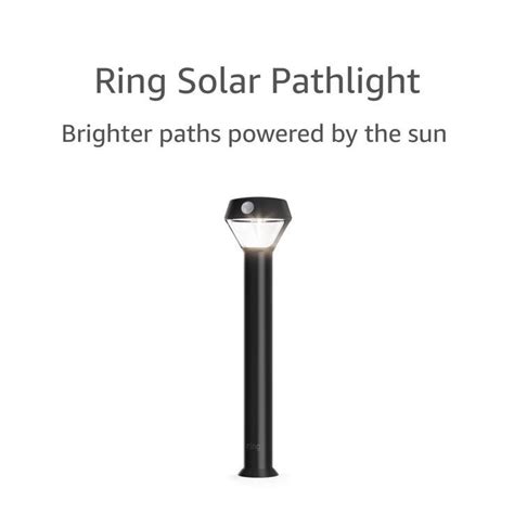 Ring Solar Pathlight Outdoor Motion Sensor Security Light Black