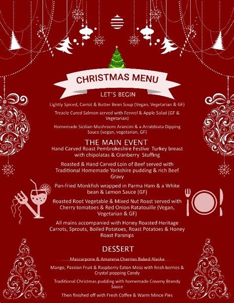 I will also be letting you know what's on our menu. Christmas Dinner at Craig Y Nos Castle - Craig Y Nos ...