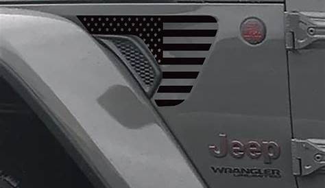 JL JT American Flag Side Fender Vent Decal | Jeep Gladiator Decal