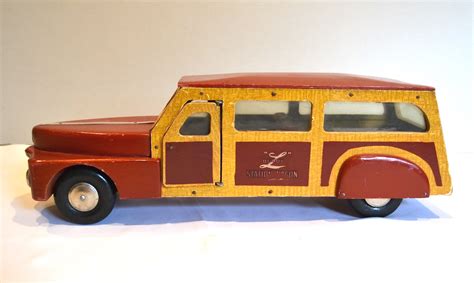 bargain john s antiques antique buddy l station wagon toy wooden war toy 1940 s bargain