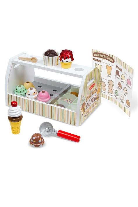 Melissa And Doug Ice Cream Counter Main Image Wooden Scoop Play Ice