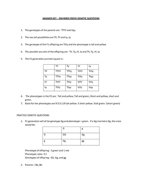 The punnett square for a monohybrid cross tracks the inheritance of a single trait and consists of four boxes, each of which what is a punnett square and why is it useful in genetics. 15 Best Images of Genetic Punnett Squares Worksheets - Punnett Square Worksheets, Genetics ...