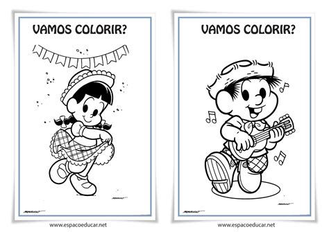 Livro De Colorir Turma Da Mônica Na Festa Junina Grátis Para Você