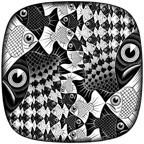 Fishes And Scales 1959 Mc Escher