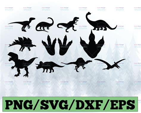 Papercraft Dinosaur SVG Bundle Dino SVG T Rex SVG Dinosaur Silhouette