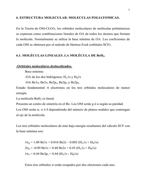 6 Estructura Molecular Moleculas Poliatomicas En