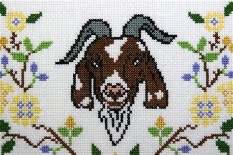 Baby goat cross stitch patterns. DIY Ode to the Goat .pdf Original Cross Stitch Pattern ...