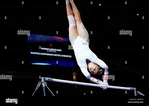 Lorette Charpy Fra Performing Her Routine On The Womens Uneven Bars Final Event At The