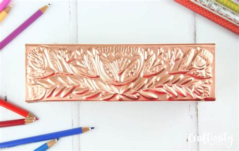 Diy Copper Embossing On A Wooden Box Craft Kit By Craftiosity Full