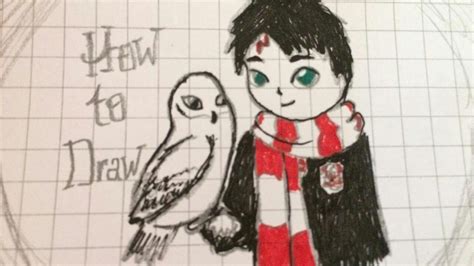If you can draw letters, numbers, and simple shapes then you will be able to draw these characters with no problem. How to Draw Harry Potter and Hedwig - Draw_Creative ...