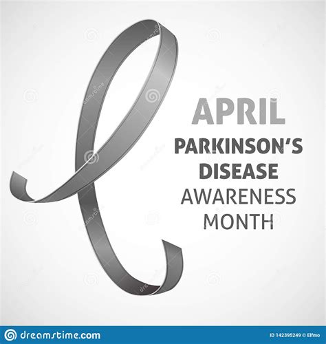Parkinson disease (pd) is a neurodegenerative condition that involves the progressive depletion of dopaminergic neurons in the basal ganglia, particularly the substantia nigra. A Square Vector Image With A Gray Ribbon As A Symbol Of Parkinson`s Disease Awareness. A World ...
