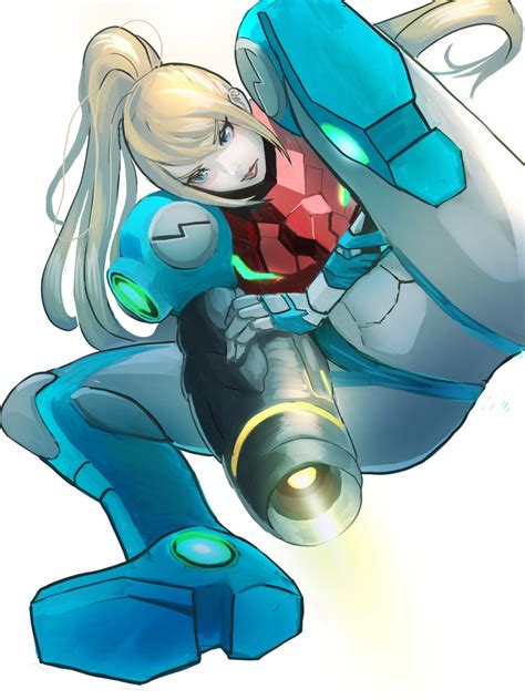 Safebooru 1girl Arm Cannon Armor Bangs Blonde Hair Blue Eyes Glowing Gun Highres Long Hair