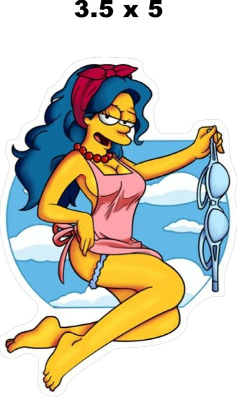 Sexy Marge Bra Simpsons Sexy Maid Decal Uv Laminated 5h X 35w Ebay