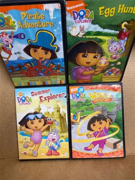 Dora Explorer Dvd Lot Egg Hunt Pirate And World Adventure Summer