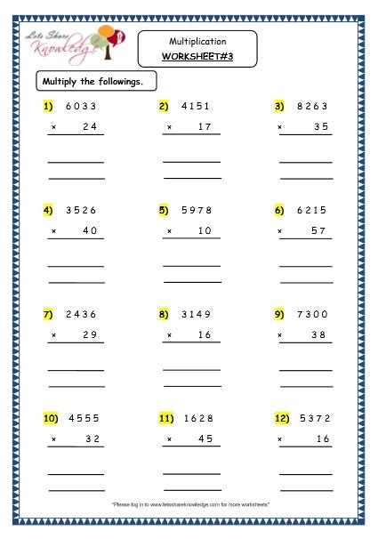 We use cookies on this site to enhance your experience. Division and multiplication worksheets for grade 4