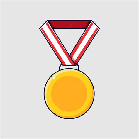 Premium Vector Award Medals Cartoon Icon Illustration